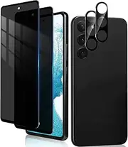 [2+2 Pack] Privacy Screen Protector for Samsung Galaxy A54 5G 2023 and Camera Lens Protector, Anti-Spy Tempered Glass Film Full Edge Coverage Anti-Shatter Bubble Free Case Friendly Easy Installation