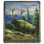 Inspirational Siskiyou Bluff Elk Cotton Tapestry Throw Blanket Job 12:10 50x60"