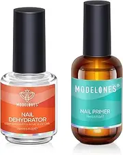 [Modelones] Gel Nail Polish Primer, Acid Free Natural Nail Prep Dehydrate & Bond Primer, 15ml Nail Bond, Air Dry Superior Bonding Primer for Acrylic Powder Nail Supplies Set