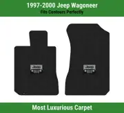 Lloyd Luxe Front Row Carpet Mats for 1997-2000 Jeep Wagoneer w/Jeep Grill Logo