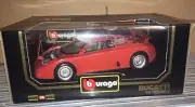 Burago 1/18 Die Cast Bugatti EB110 1991 Fan Collectible 3055 RED Italy Made NEW