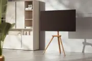 Kogan Oslo Studio Stand with Shelf for 45 - 65 TVs Walnut