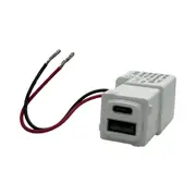 HPM Excel / Linea Type A+C USB Charger Mechanism White