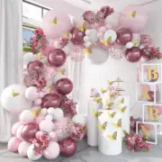 Pink Balloon Garland Arch Kit Wedding Birthday Party Decor Gold Latex Ballon Gir