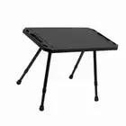 (BLACK)Foldable Camping Tables Aluminum Alloy Folding Table Adjustable Heig FD5