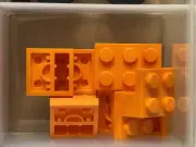 LEGO Parts - Orange Bracket 3 x 2 x 1 1/3 Bottom Stud Holder - No 73562 - QTY 5