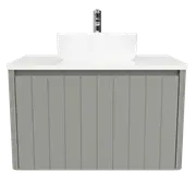 New England Joinery 750mm Noble Centre Basin SilkSurface Top Wall Hung Vanity
