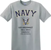 USS ARGONAUT SM-1 *SUBMARINE*WW2*NAVY EAGLE*T-SHIRT.OFFICIALLY LICENSED