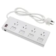 4 Outlet Power Board Overload Protection Individual Switch With 1M Cable