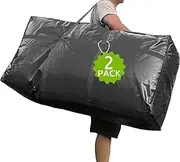 [MKOKYD] 66 Gallon Extra Large Storage Bags, Huge Moving Bags Heavy Duty with Zipper and Stronger Handles, Big Foldable Duffle Bag for Travel - Storage Totes Moving Boxes for College, Christmas Tree, Bedding