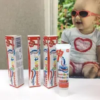 在飛比找Yahoo!奇摩拍賣優惠-薇薇小店 意大利 Aquafresh三色兒童牙膏 寶寶可吞咽