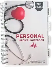 Personal Medical Journal | Log Office Visits, Track Medical Expenses, Chronic Conditions and More | A4 Notepad 200 Pages for Keeping Track of Medical History