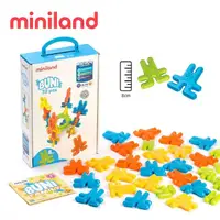 在飛比找momo購物網優惠-【西班牙Miniland】小兔建構積木32件組(顏色認知/創