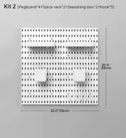 Joybos® Nailless Pegboard Organizer with Multiple Hanging Accessories F47 Kit 2