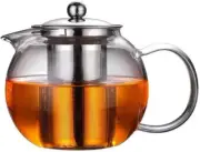 Glass Teapot with Removable Infuser Stovetop & Microwave Safe Borosilicate Clear