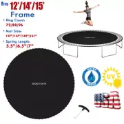 Replacement Trampoline Jump Mat Fit 12 14 15ft Frame 72-96 Rings + Spring Tool