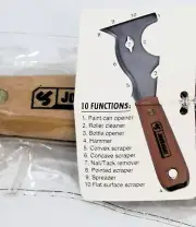 JobSmart 10 in 1 Paint Scraper for Wood, Painters Knife, Painting, Spackle Tool