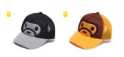 A Bathing Ape Kids Snapback Mesh Cap BABY MILO FACE MESH CAP Black/Brown New