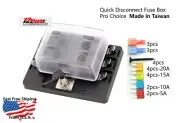 12V/24V DC 6 Way Circuit Car Boat Blade Mini ATC ATO Fuse Block Fuse Box Holder