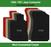 Lloyd Velourtex Front Mats for '86-91 Jeep Comanche w/Black on Silver Jeep (for: Jeep)