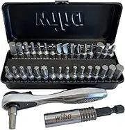 Wiha 74996 35 Piece Bit Ratchet Compact Storage Box Set