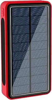 Portable Solar Phone Charger - Solar Cell Phone Charger, 20000mAh Battery, Compatible with 4 Electronic Equipment for Adults, Teens, Men, Women, Students and Travelers
