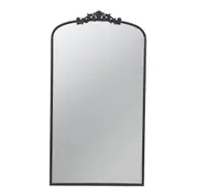 French Ornate Full Length Black Arch Mirror 169 cm
