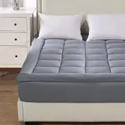 Dreamz Mattress Protector Topper Bamboo Charcoal Pillowtop Mat Pad Cover King