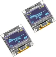 2pcs 0.96 Inch OLED Module 12864 128x64 SSD1306 Driver I2C Serial Display Board (Yellow Blue)