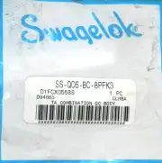 NEW SWAGELOK SS-QC6-BC-8PFK3 TA COMBINATION QC BODY D1FCX0558S