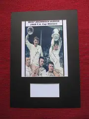 WEST BROMWICH ALBION 1968 FA CUP WINNERS 6 SIGNED MOUNTED PHOTO DISPLAY -REPRINT