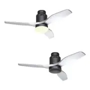 Dc Ceiling Fan Light Remote Control Eco Aerodynamix Grey Silver 112 CM