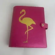 Premium Leather Pink Flamingo Journals Memopad Notebook To Do List Schedule 9”
