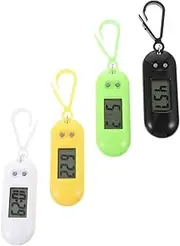 4pcs Hanging Watches Keyring Watches for Men Timer Key Ring Backpack Digital Clip on Watch Mens Digital Watches Keychains for Backpacks Funny Key Chain Pocket Watches WOFASHPURET