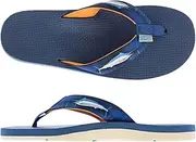 [Scott Hawaii] Men's Kaiko Sandal, Nylon & Rubber Flip Flop with Arch Support and Heel Cup