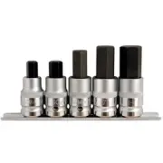 Laser Tools Hex Socket Bit Set 1/2"D 5pc 2197