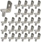 50 Pack Shelf Support Pegs, 6mm Metal Nickel L-Shaped Support Pegs with Silver