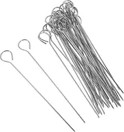 Ciieeo 50Pcs Stainless Steel Grilling Skewers Barbecue Supplies for Meat Vegetables More Long Non Slip BBQ Skewer Tool for Parties and Outdoor Cooking