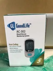= GL Goodlife AC-302 Blood Glucose Monitoring System Auto Coding NEW