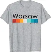 [VidiAmazing] Warsaw Poland Retro Style Vintage Design T-Shirt ds4961 T-Shirt