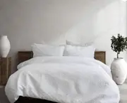 Single Ardor Leonardo Quilt Cover Set White