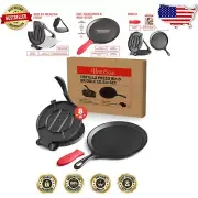 Versatile Cast Iron Tortilla Maker & Heat-Retaining Pan for Flatbreads & Omelets