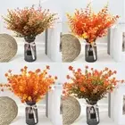 12Pcs Artificial Leaves Branch Artificial Leaf Stems Artificial Plant Decoration