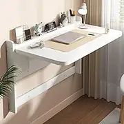Floating Desk for Wall, Wall Mounted Folding Table, Laundry Room Folding Table, Hanging Desk for Home Office Computer Workstation, Study Work Bench, Kitchen Dining(A,80X39CM/31.5X15IN)
