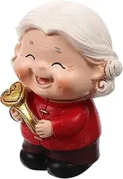 BCOATH Birthday Peach Grandpa Ornament Old Unique Vintage Edible Cake Decorations Cake Toppers Grandma Figurines Cake Candles Dinosaur Cake Decorations Cake Decorating Supplies Resin