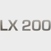 Lowe Boat Emblem Decal 2318404 | LX 200 Metallic Silver 7 x 1 1/2 Inch