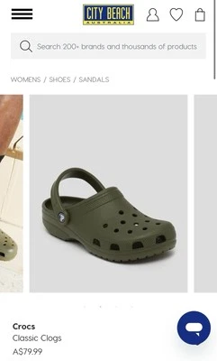 Army Green Crocs W9 US 39-40