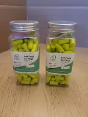 (2) Lysian Ultra Soft Foam Earplugs 60 Pairs Per 38dB SNR Noise Reduction GREEN