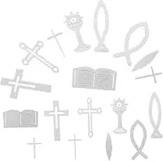 TINEASUR Wooden Cross Craft Baptism Christening Decorations Table Decorations Cross Art Baptism Party Supplies