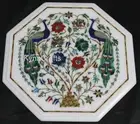 Indoor Table with Royal Look Gemstone Inlay Work Marble Coffee Table Top for Bar
